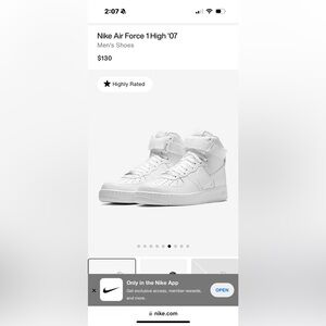 Nike Men's White Air Force 1 ‘07 High-Top Sneakers
